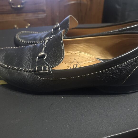 Martin Dingman Leather Horse Bit Loafers Black Size 11.5 Read main image 4
